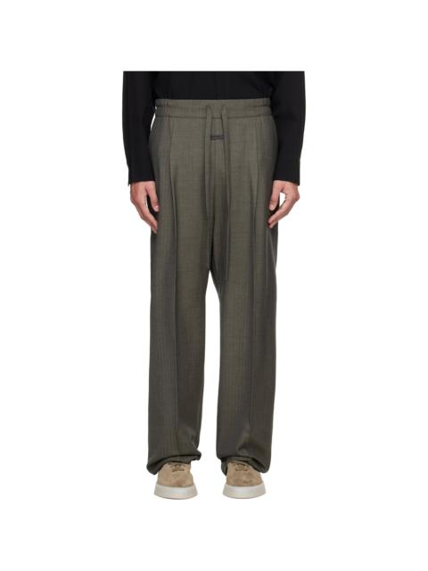 Fear of God Gray Virgin Wool Drawstring Straight Trousers