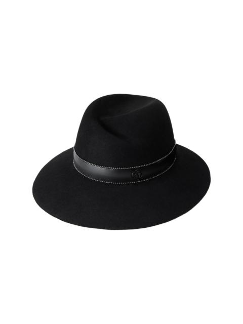 MAISON MICHEL Virginie logo-plaque detail wool fedora