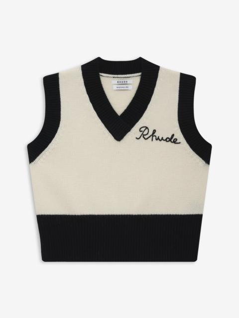 Rhude SCRIPT LOGO CROPPED VEST