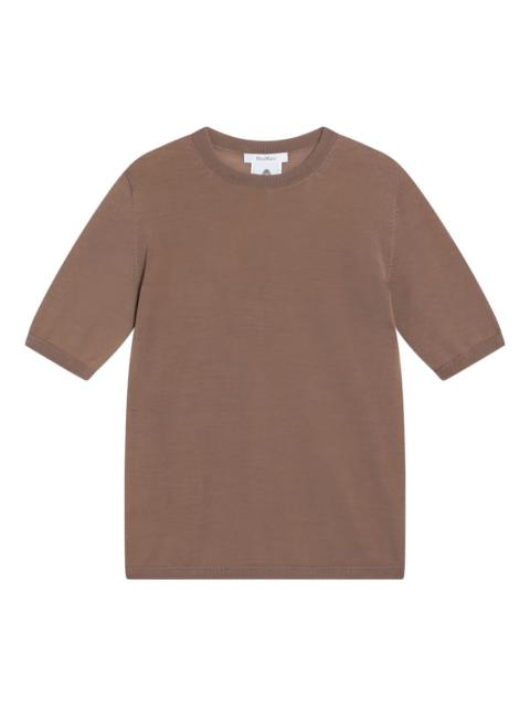 Max Mara short-sleeve round-neck wool T-shirt