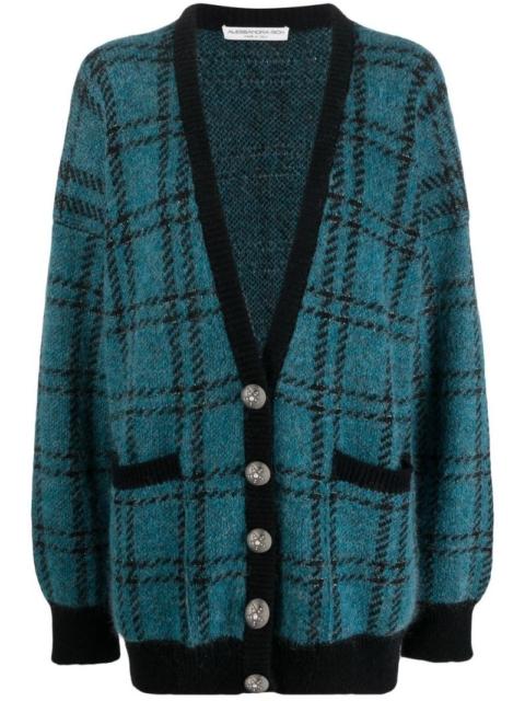 Alessandra Rich checked V-neck cardigan