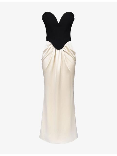 House of CB Sorcha Strapless Stretch-Crepe Maxi Gown