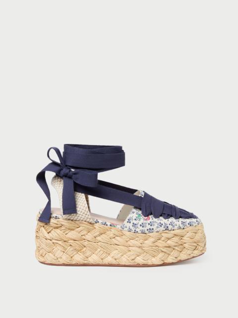 LOEFFLER RANDALL Mason Natural/Floral Platform Espadrille
