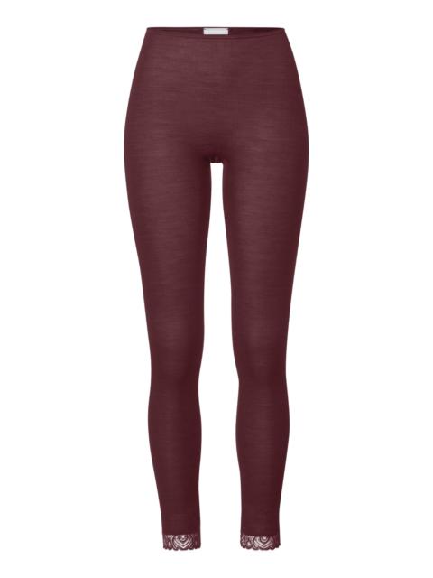 HANRO Woolen Lace Lace Trim Wool And Silk Leggings