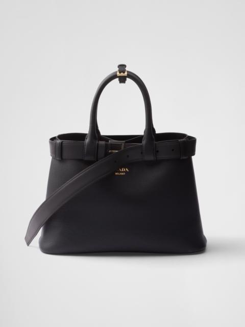 Prada Buckle medium leather handbag with belt