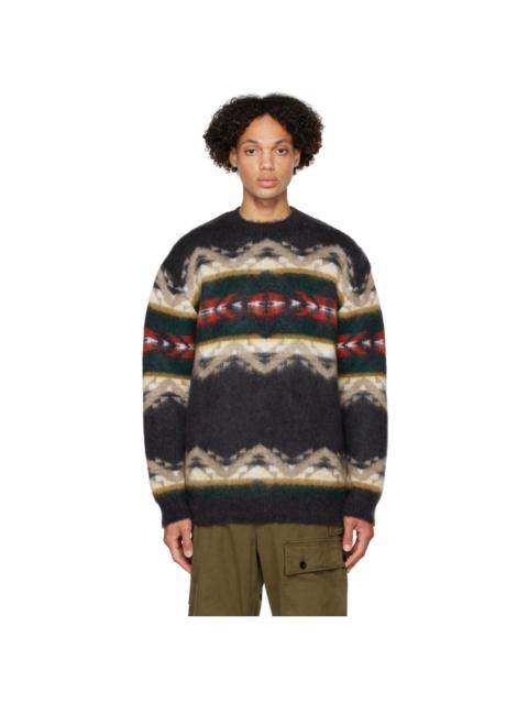 Junya Watanabe MAN Gray Jacquard Sweater