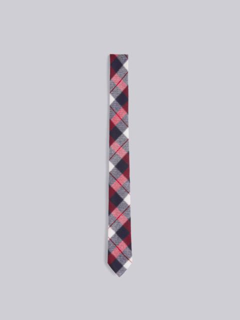 Thom Browne Tricolor Wool Twill Tartan Check Tie