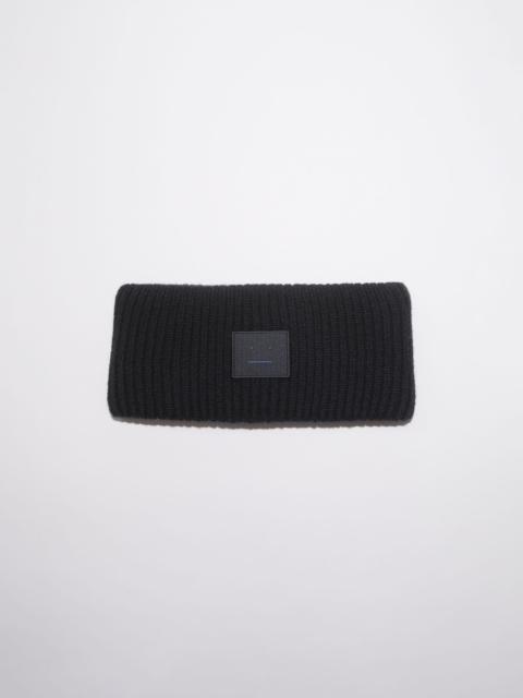 Acne Studios Ribbed knit headband - Black