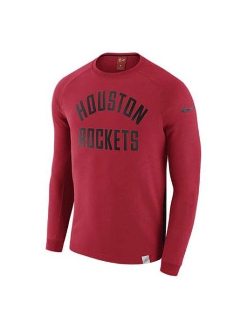 Nike Men's Nike Houston Rockets Alphabet Printing Round Neck Pullover Red 860716-657