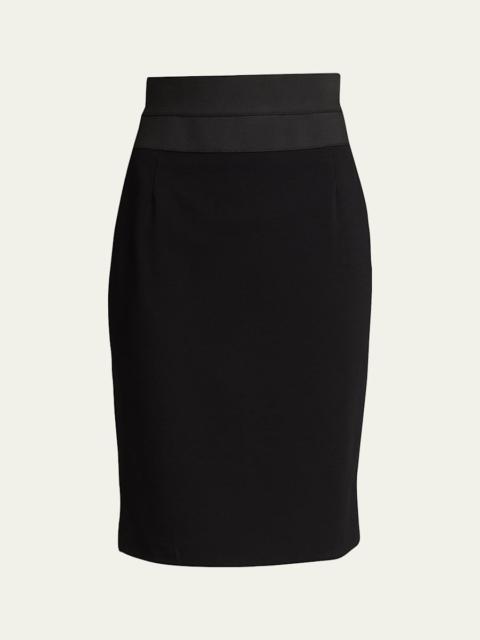 AKRIS High-Waist Jersey Pencil Skirt