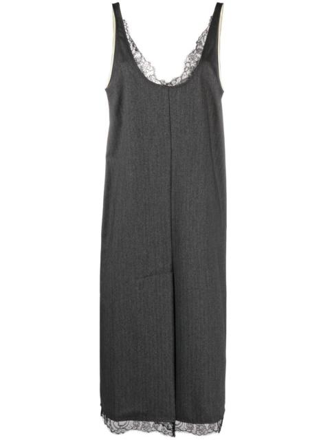 GANNI draped midi dress