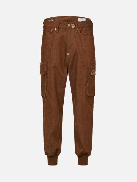 EVISU Kanji Embroidered Straight Fit Baggy Worker Jeans