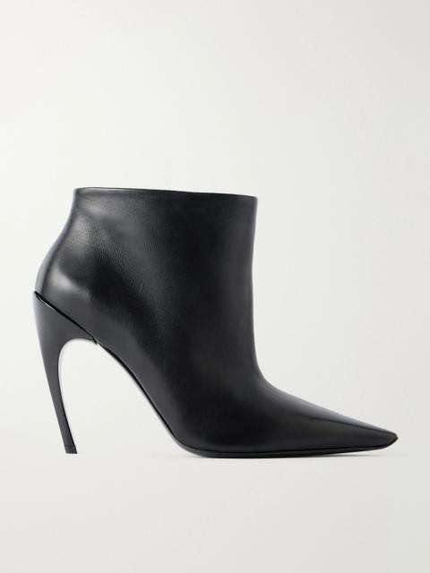 Roger Vivier 100 leather ankle boots Black
