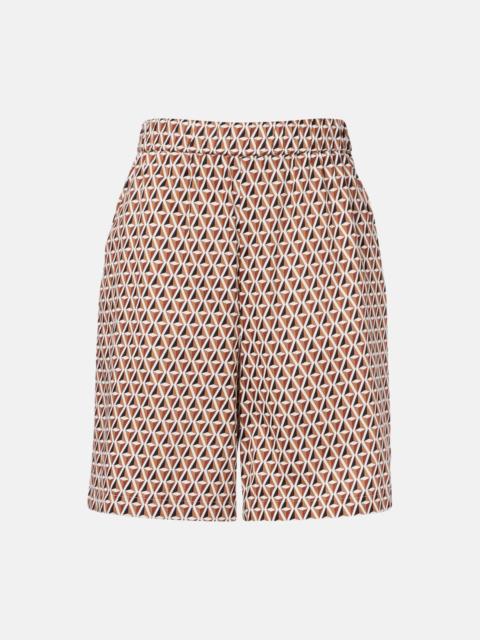 Max Mara Omelia printed cotton Bermuda shorts
