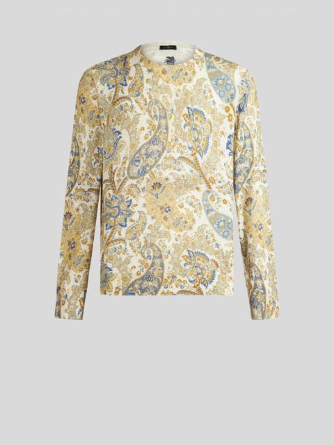 Etro SWEATER WITH FLORAL PAISLEY PRINT