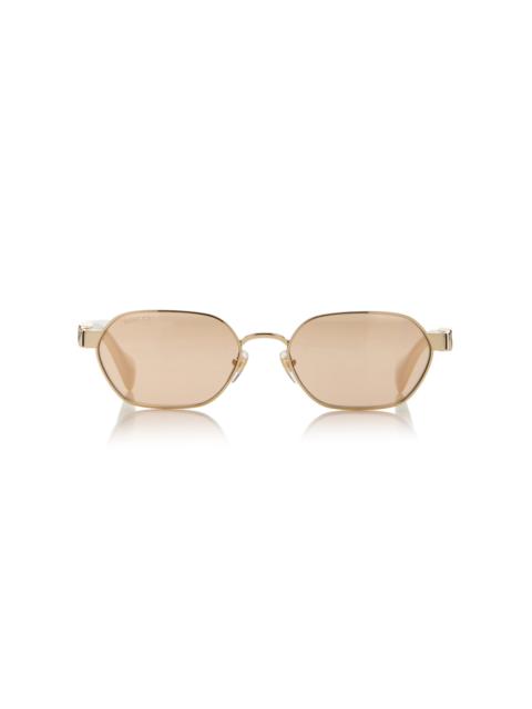 GUCCI Round-Frame Metal Sunglasses gold