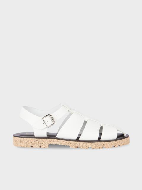 Paul Smith White Leather 'Sandoval' Fisherman Sandals