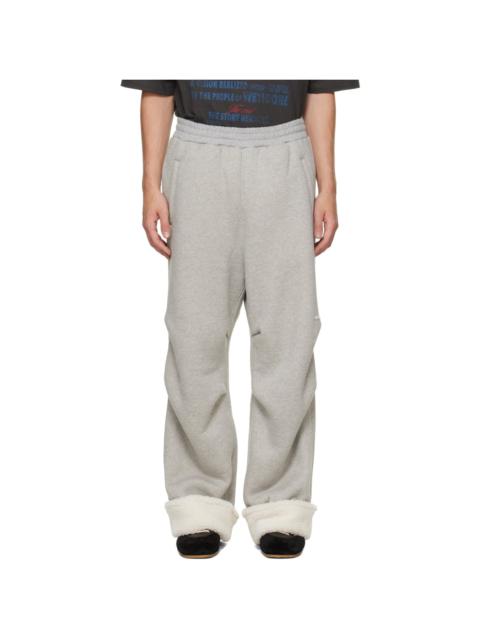 We11done Gray Sherpa Fleece Sweatpants