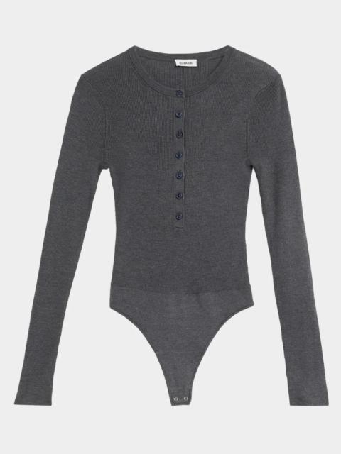 SIMKHAI Susanne Silk-Cashmere Bodysuit