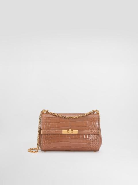 Dolce & Gabbana Marlene city mini shoulder bag in polished alligator