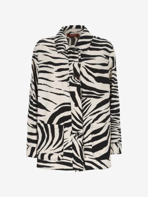 Max Mara zebra-print button-up jacket