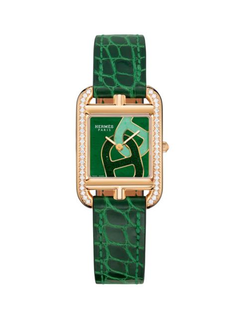 Hermès Women's Cape Cod Anchor Chain 18K Rose Gold, Nephrite Jade & Alligator-Strap Watch/31MM - Rose Gold
