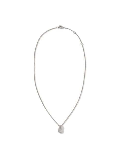 JOHN HARDY Surf Pendant Necklace, Silver, Diamonds