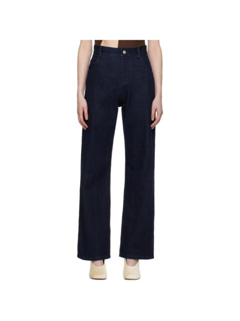 CHRISTOPHER ESBER Navy Reconstruct High Waist Jeans