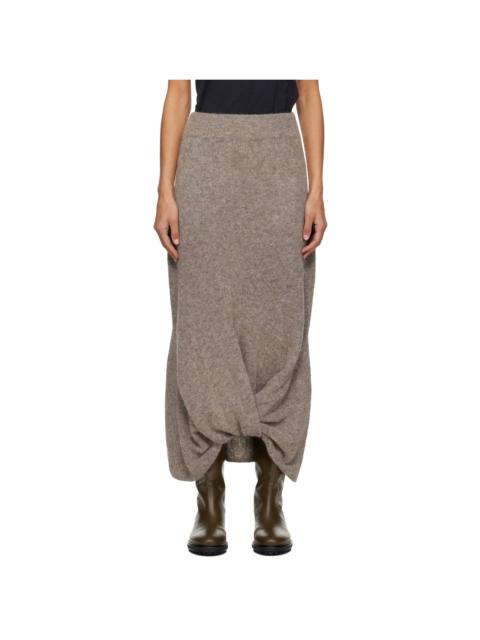 LAUREN MANOOGIAN Gray Knot Midi Skirt