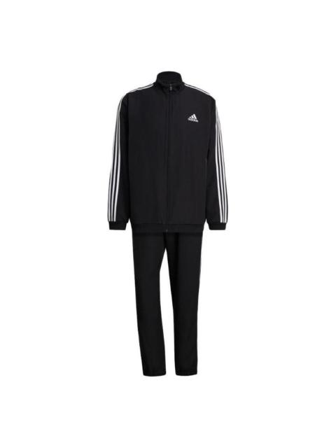 adidas adidas Aeroready Essentials Regular-Fit 3-Stripes Track Suit Asia Sizing 'Black' GK9950