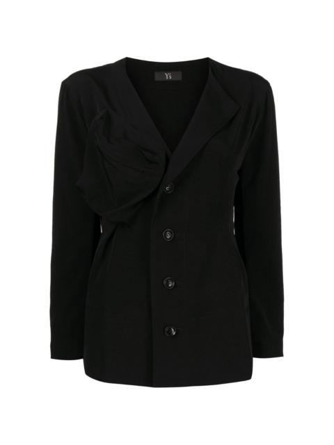 Y's ruched-detail jacket