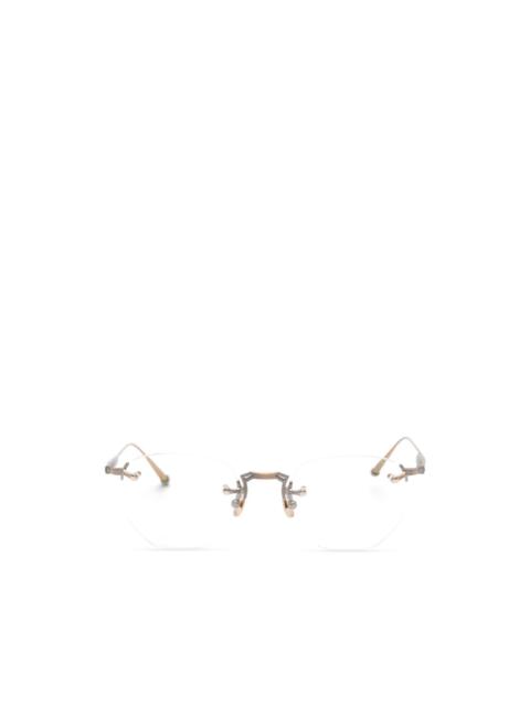 MATSUDA rimless oval-frame glasses