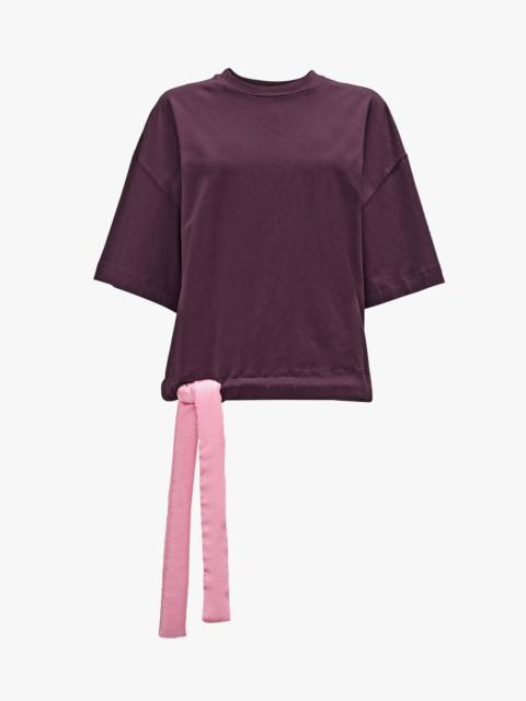 JW Anderson SATIN CROPPED T-SHIRT