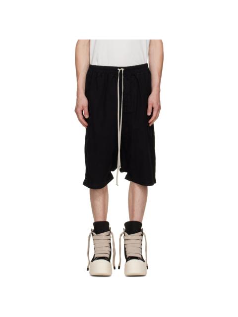 Rick Owens DRKSHDW Black Tower Drawstring Pods Shorts