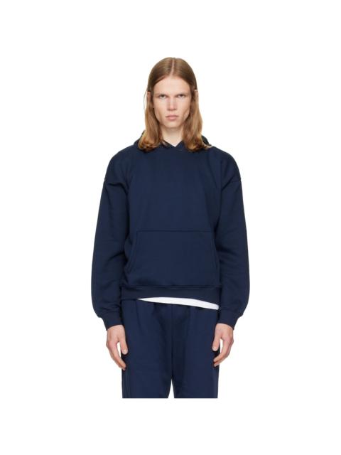 SKIMS Navy Fleece Lounge Relaxed Hoodie