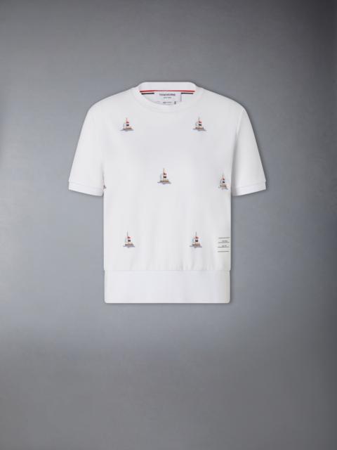 Thom Browne COTTON MILANO SAILBOAT RIB TEE