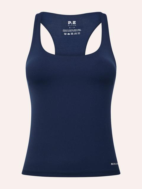 P.E NATION SIGNATURE SCOOP TANK IN DARK NAVY