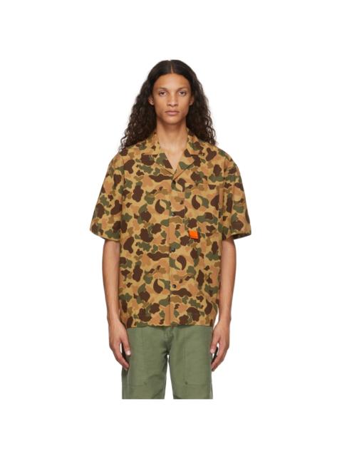 Palm Angels Multicolor Camo Bowling Shirt