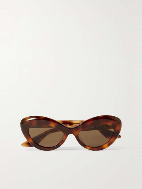 + Khaite 1968C oval-frame tortoiseshell acetate and gold-tone sunglasses