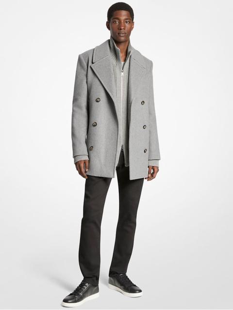 MICHAEL KORS Wool Blend Peacoat