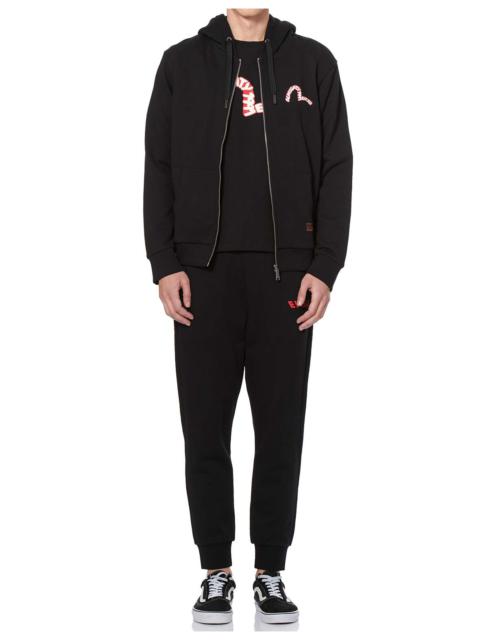 EVISU ZIP-UP HOODIE WITH GRAFFITI SEAGULL PRINT