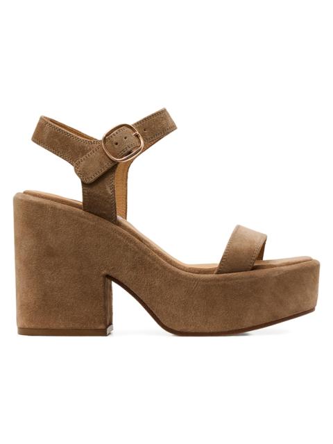 GABRIELA HEARST Women's Iman 110MM Suede Platform Sandals - Sand