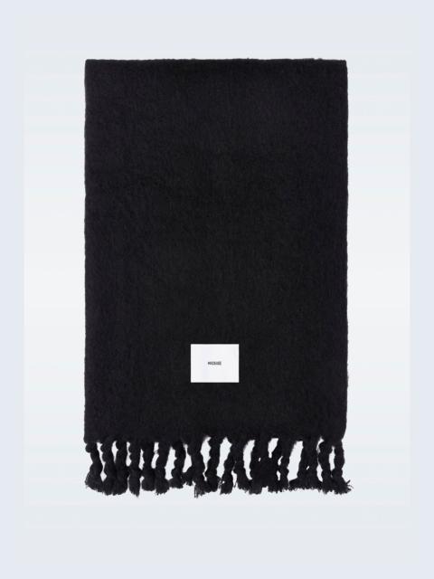 COLBY Rectangular wool scarf with fringed ends