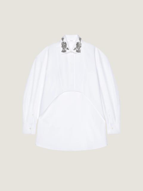 Givenchy ASYMMETRIC SHIRT IN POPLIN WITH SEQUINS