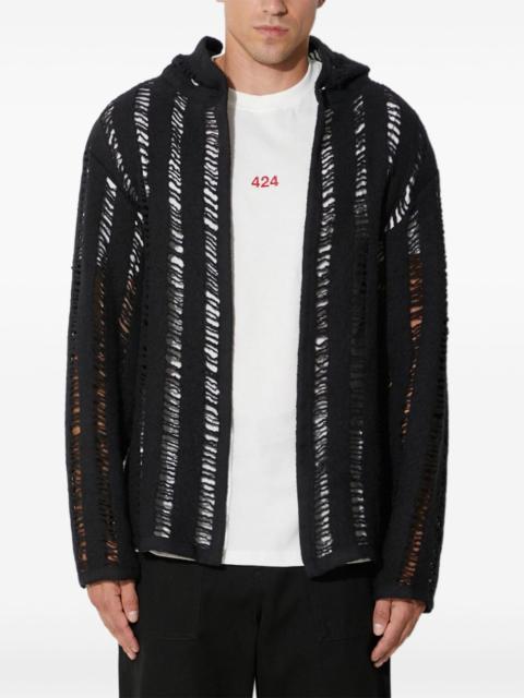 424 open-knit hoodie