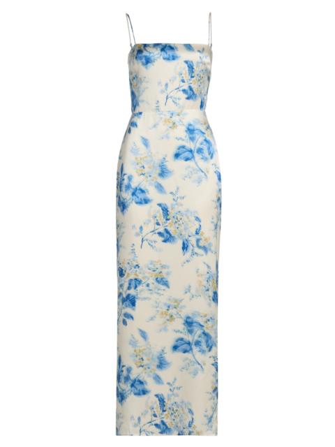 Reformation Women's Frankie Silk Slip Maxi Dress - Misty Morning