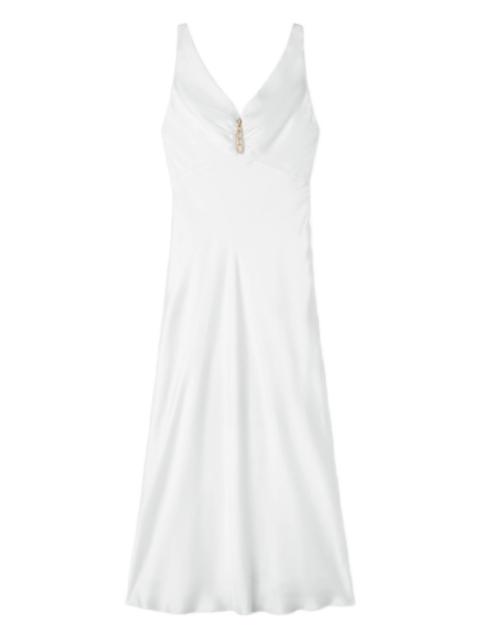 Sandro V-neck embellished-collar dress