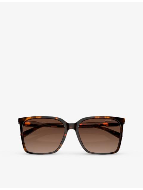 MICHAEL KORS MK2197U Canberra square-frame tortoiseshell acetate sunglasses
