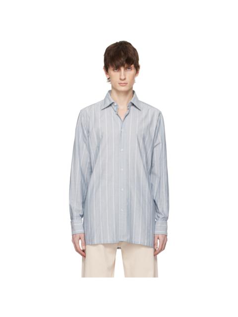 Maison Margiela Blue Long-Sleeved Shirt