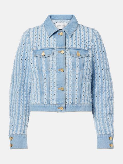 NINA RICCI Striped denim jacket